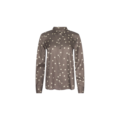 Cardamom/Ecru Polka Dot