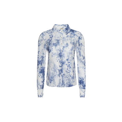 Ivory/Blue Watercolor Lace Paisley