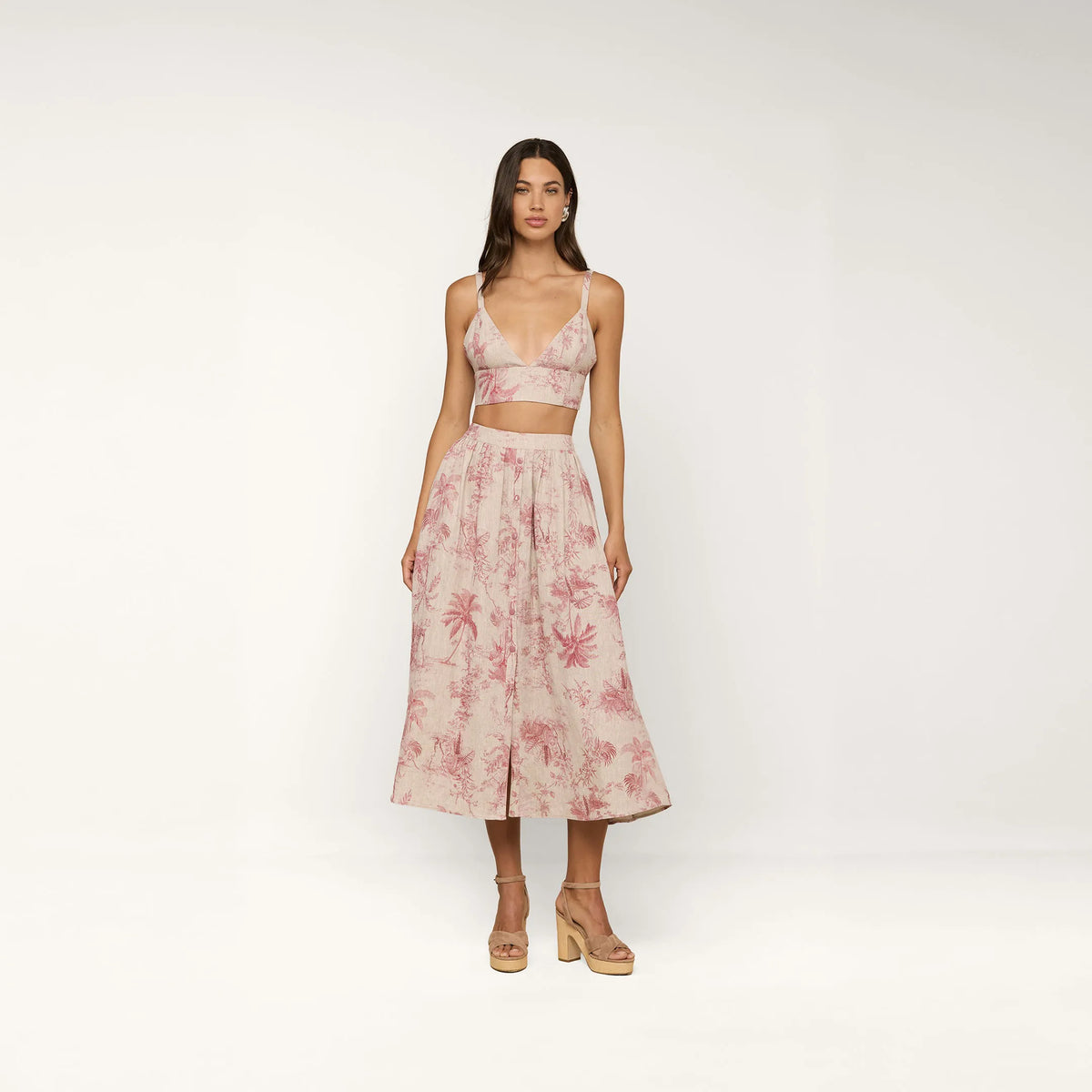 Tan Multi Textured Jungle Toile