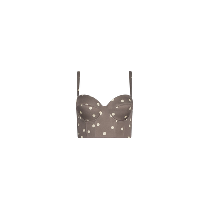 Cardamom/Ecru Polka Dot
