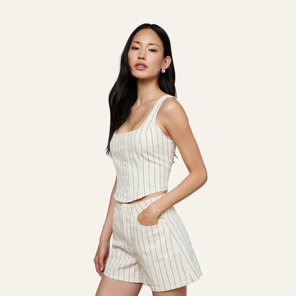 Ecru/Navy Stripe