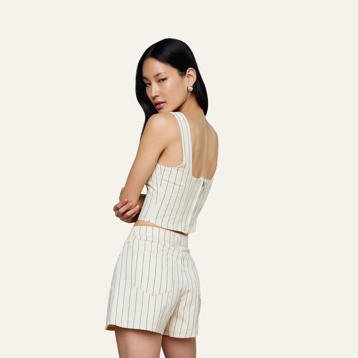 Ecru/Navy Stripe