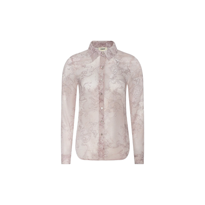 Biscuit Multi Scroll Lace Print
