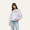 White/Thin Blue Mist Stripe