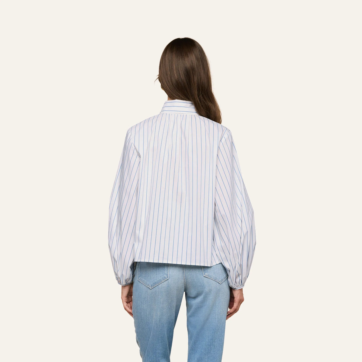 White/Thin Blue Mist Stripe