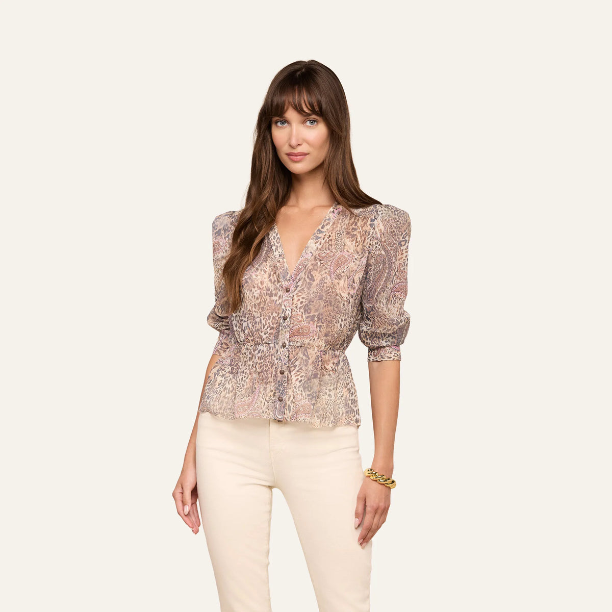 Tan/Mauve Valencia Leopard
