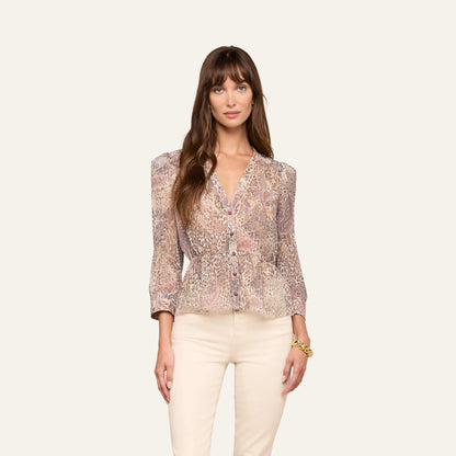 Tan/Mauve Valencia Leopard