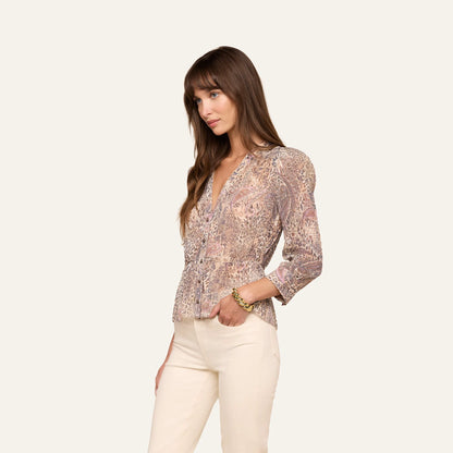 Tan/Mauve Valencia Leopard