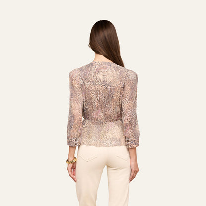 Tan/Mauve Valencia Leopard