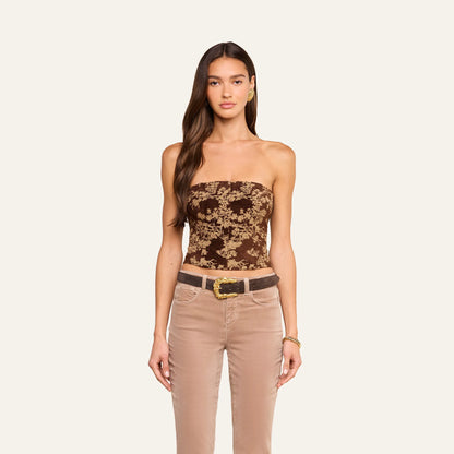 Brown Floral Tapestry
