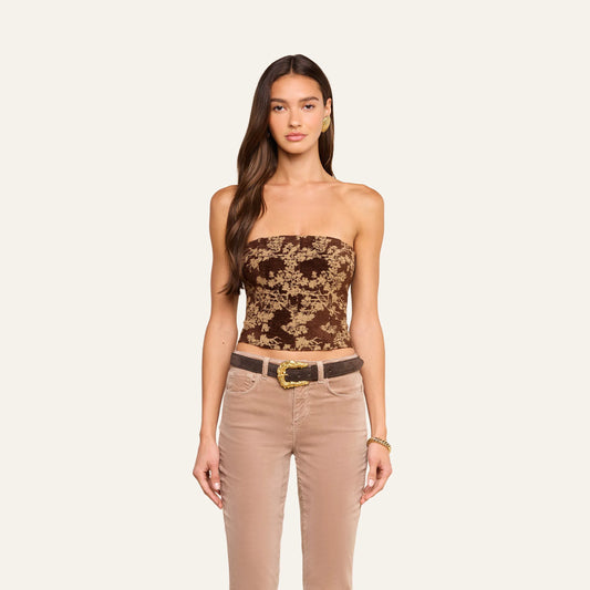 Brown Floral Tapestry