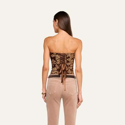 Brown Floral Tapestry