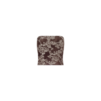 Brown Floral Tapestry