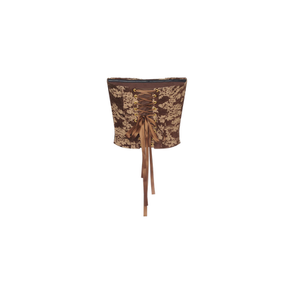 Brown Floral Tapestry