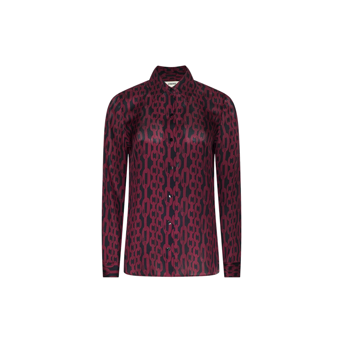 Black/Merlot Red Figaro Chain Print