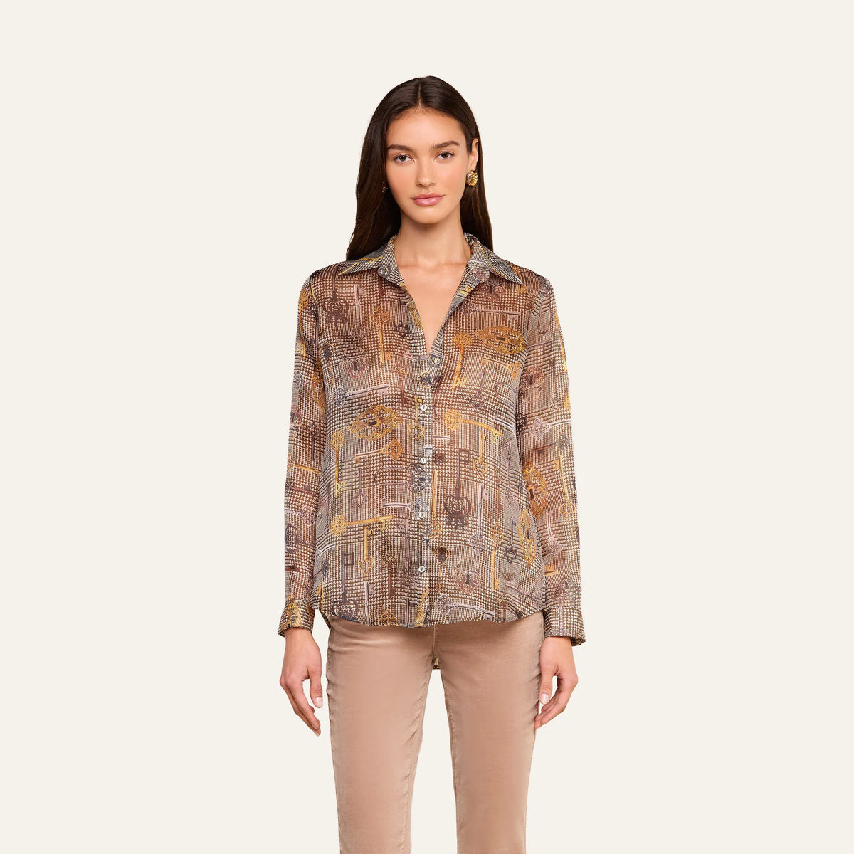 Brown Multi Houndstooth Key
