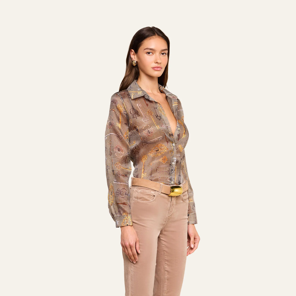 Brown Multi Houndstooth Key