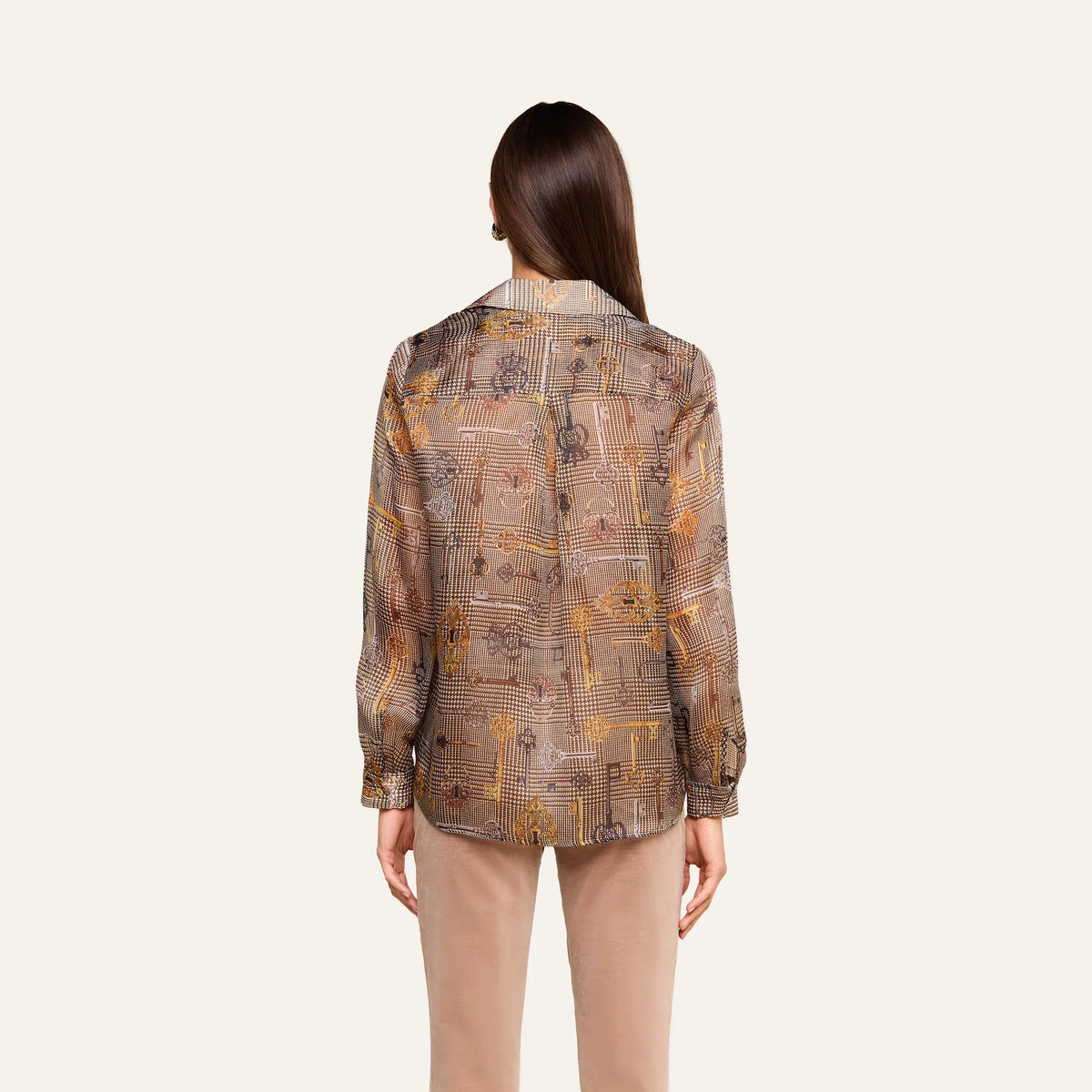Brown Multi Houndstooth Key
