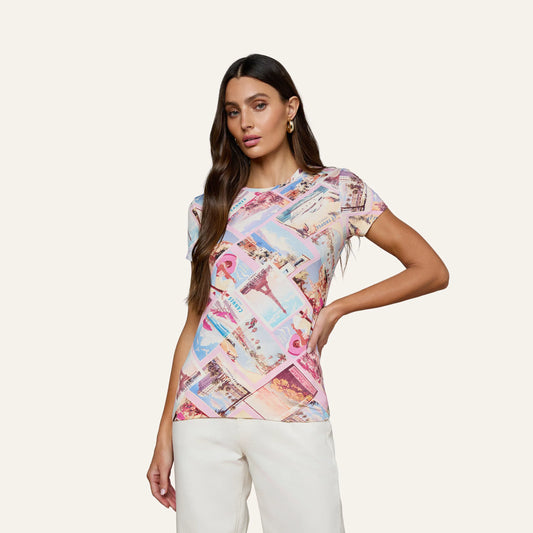 Light Pink Multi Postcard Print