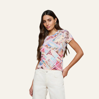 Light Pink Multi Postcard Print