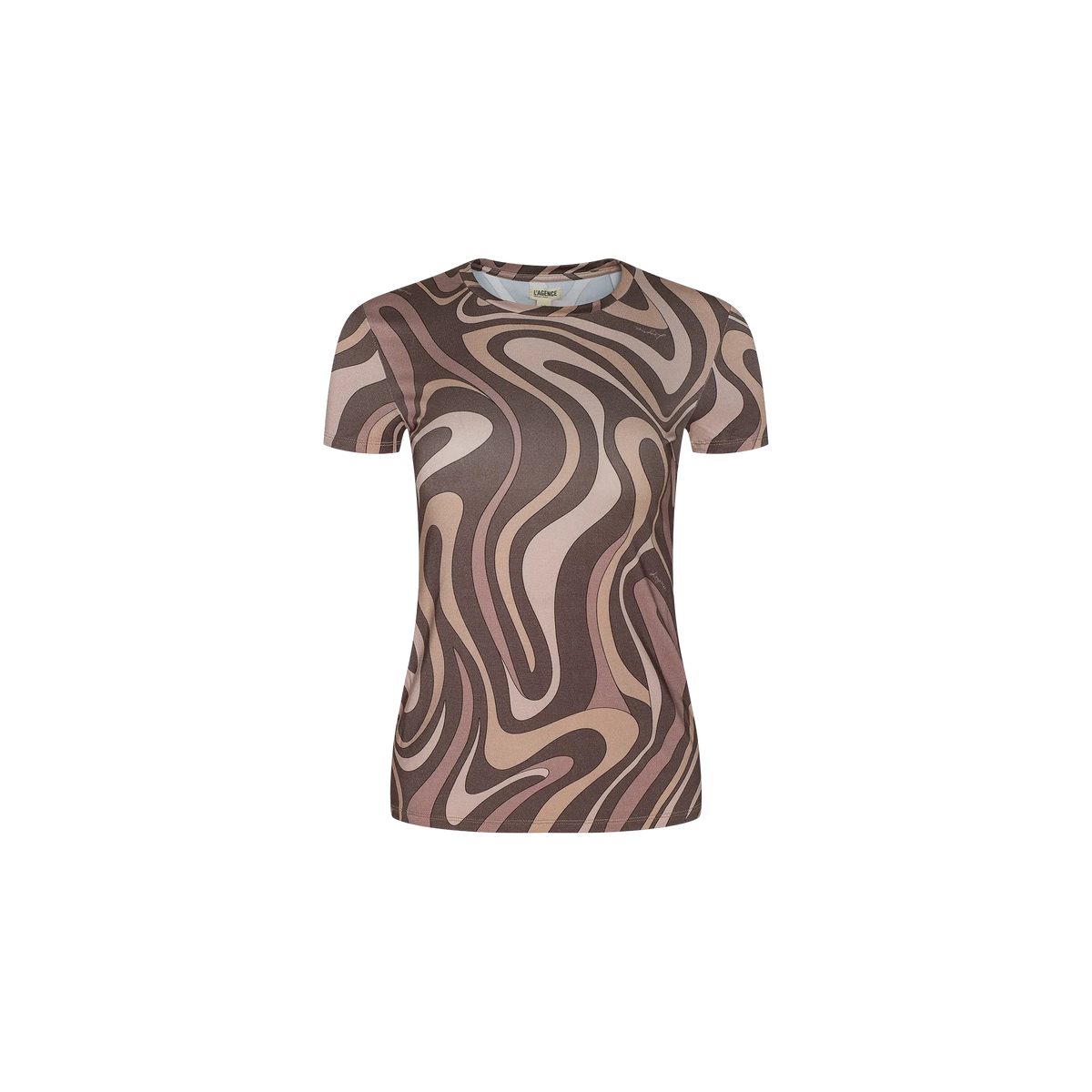 Sepia Brown Multi Abstract Swirl