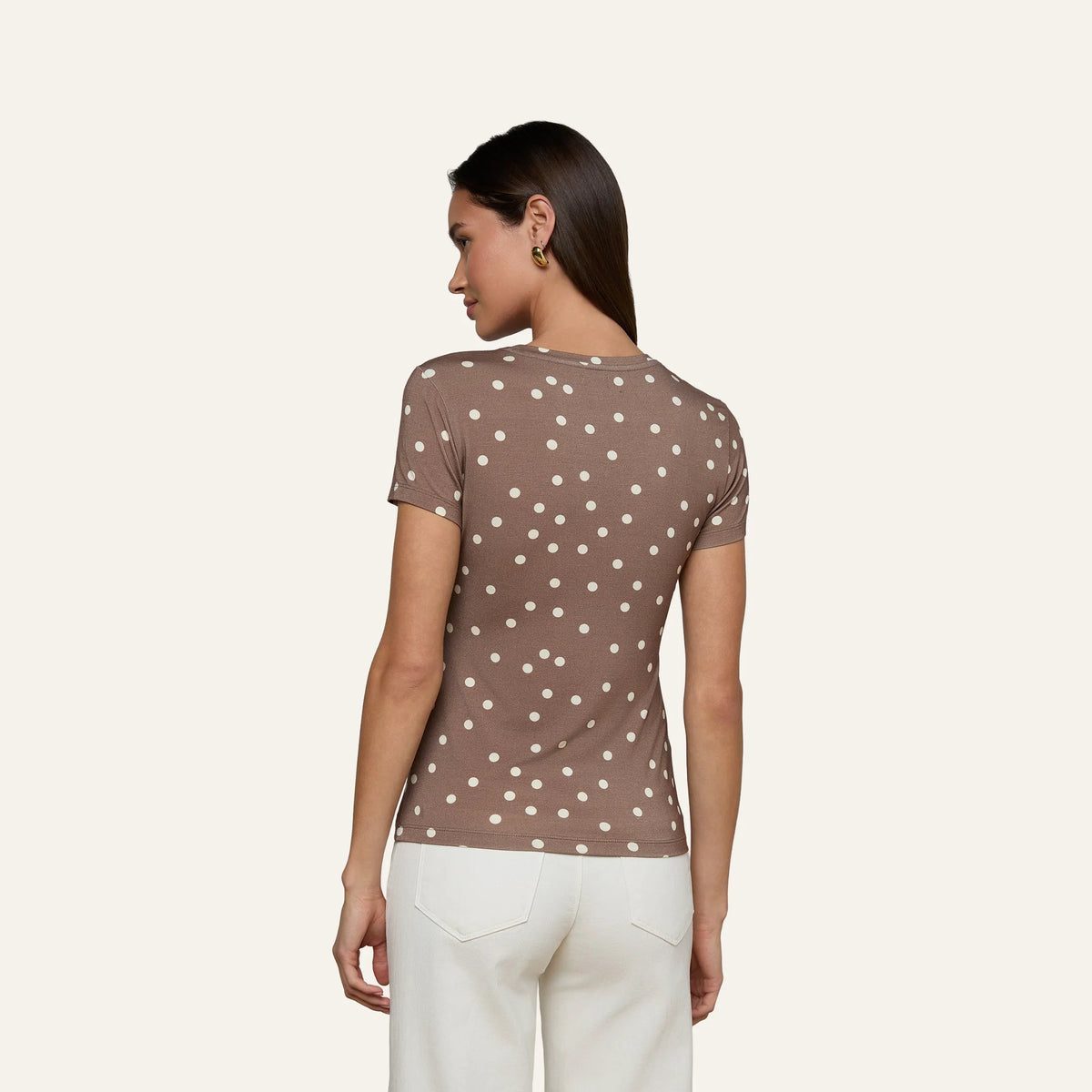 Cardamom/Ecru Polka Dot
