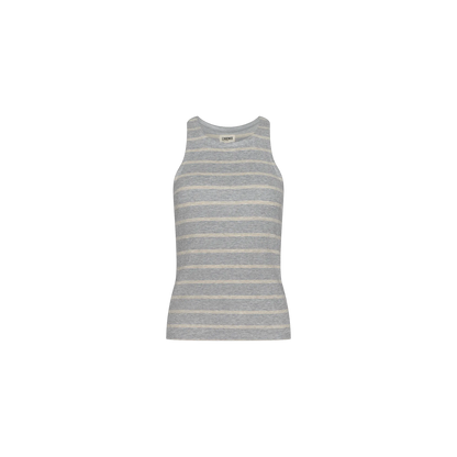 Heather Grey/Oat Stripe