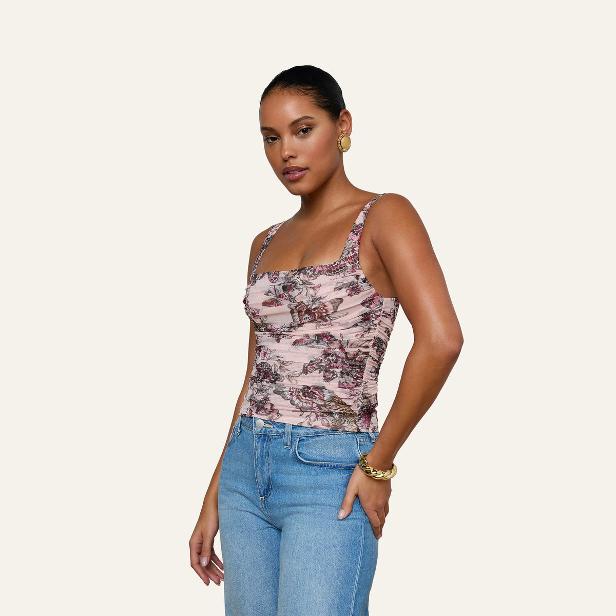 Light Nectar Pink Small Multi Butterfly Jungle