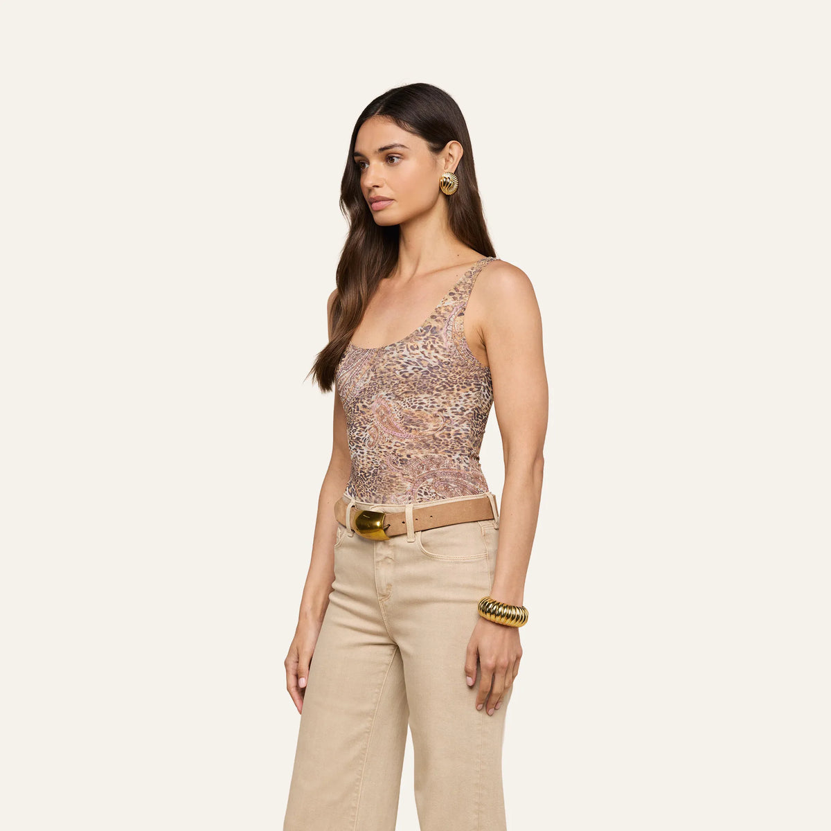 Tan/Mauve Valencia Leopard