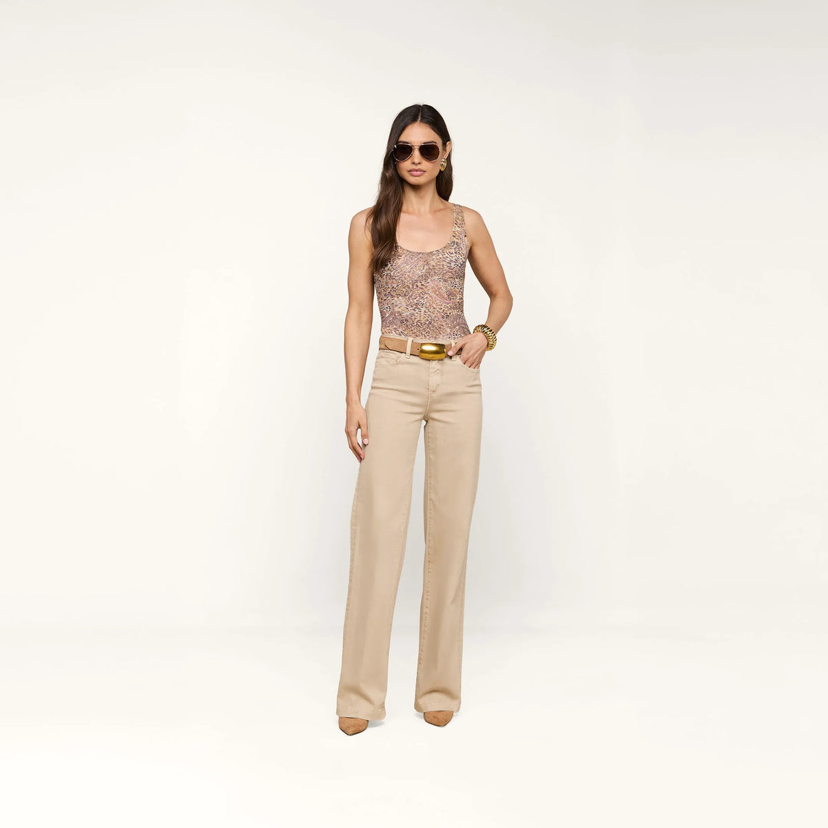 Tan/Mauve Valencia Leopard