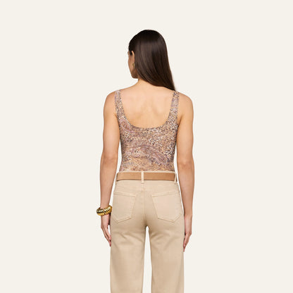 Tan/Mauve Valencia Leopard