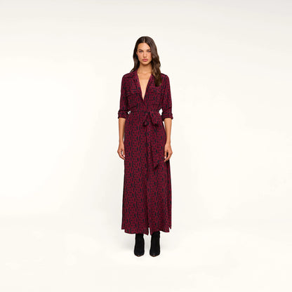 Black/Merlot Red Figaro Chain Print