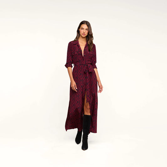 Black/Merlot Red Figaro Chain Print