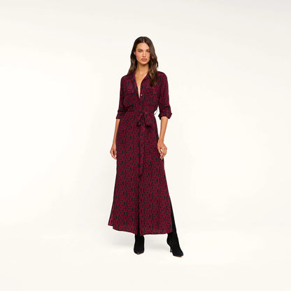 Black/Merlot Red Figaro Chain Print