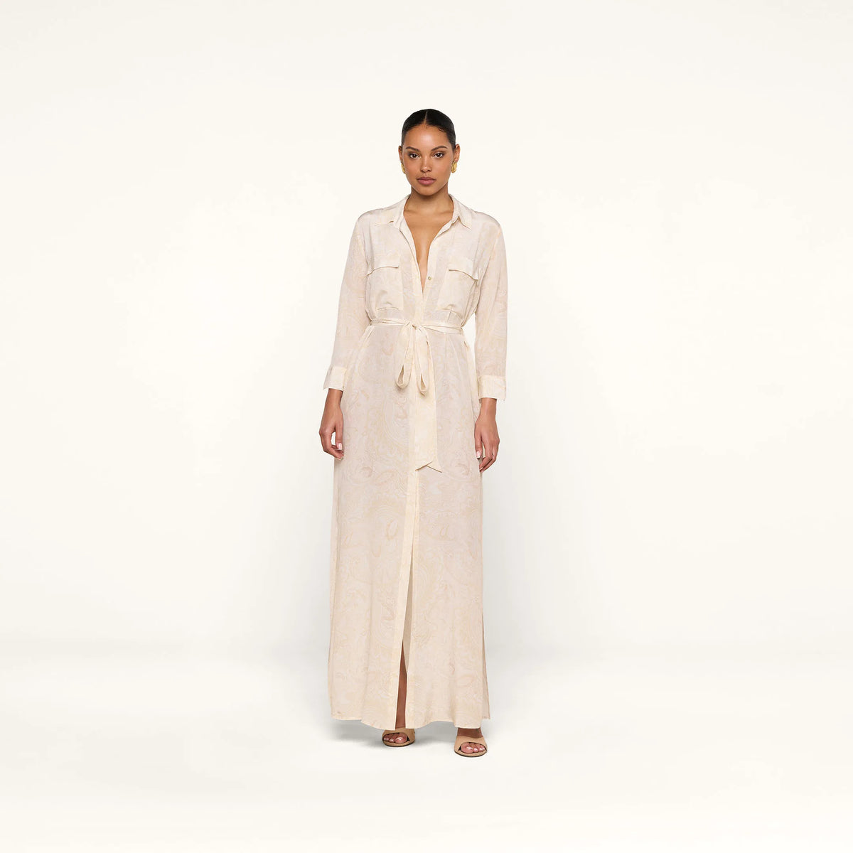 Vintage White Tonal Paisley
