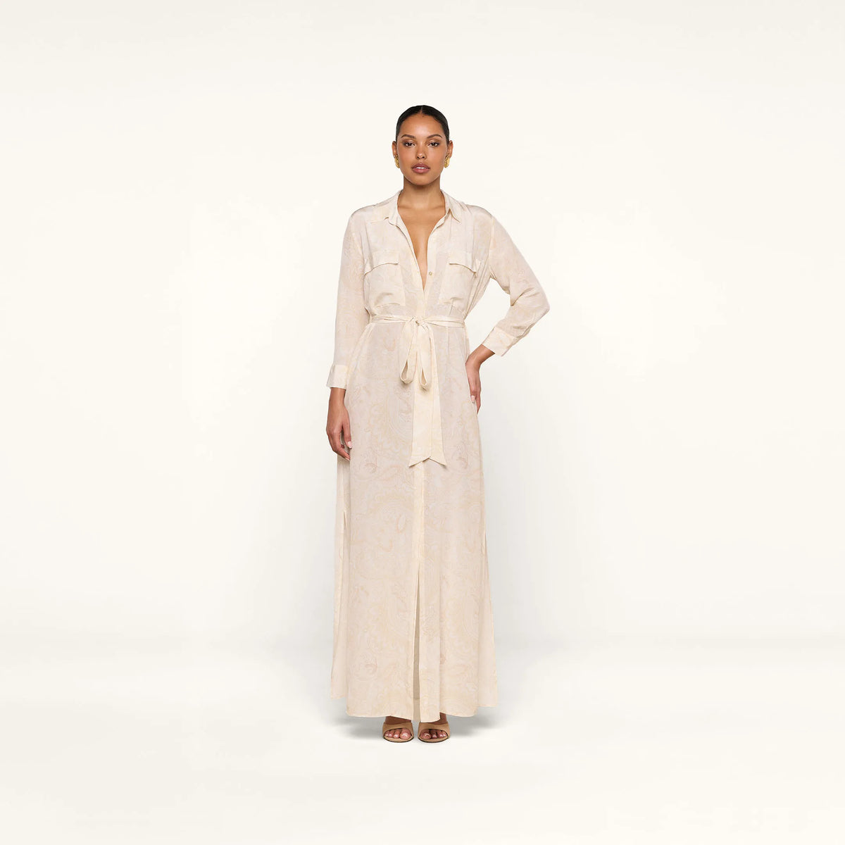 Vintage White Tonal Paisley