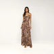 Sepia Brown Multi Abstract Swirl