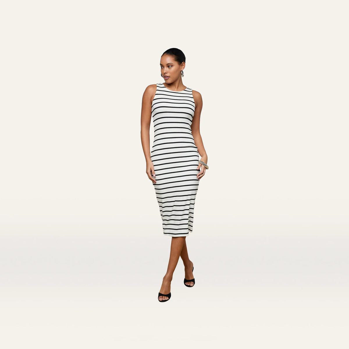 Ivory/Black Stripe