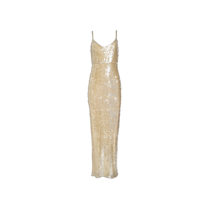 Clear/Beige Sequin Mesh