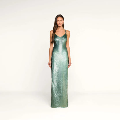 Matte Teal Sequins