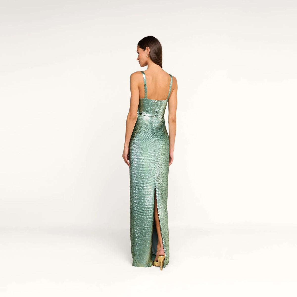 Matte Teal Sequins