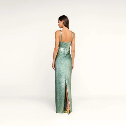 Matte Teal Sequins