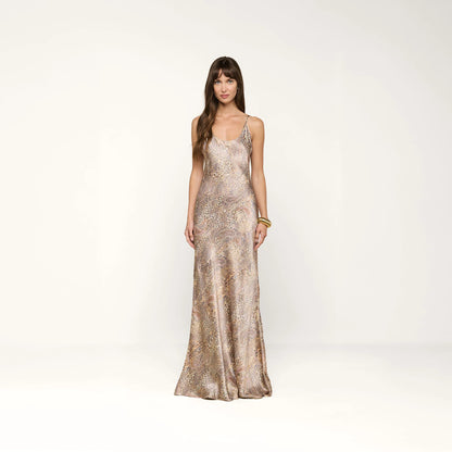 Tan/Mauve Valencia Leopard