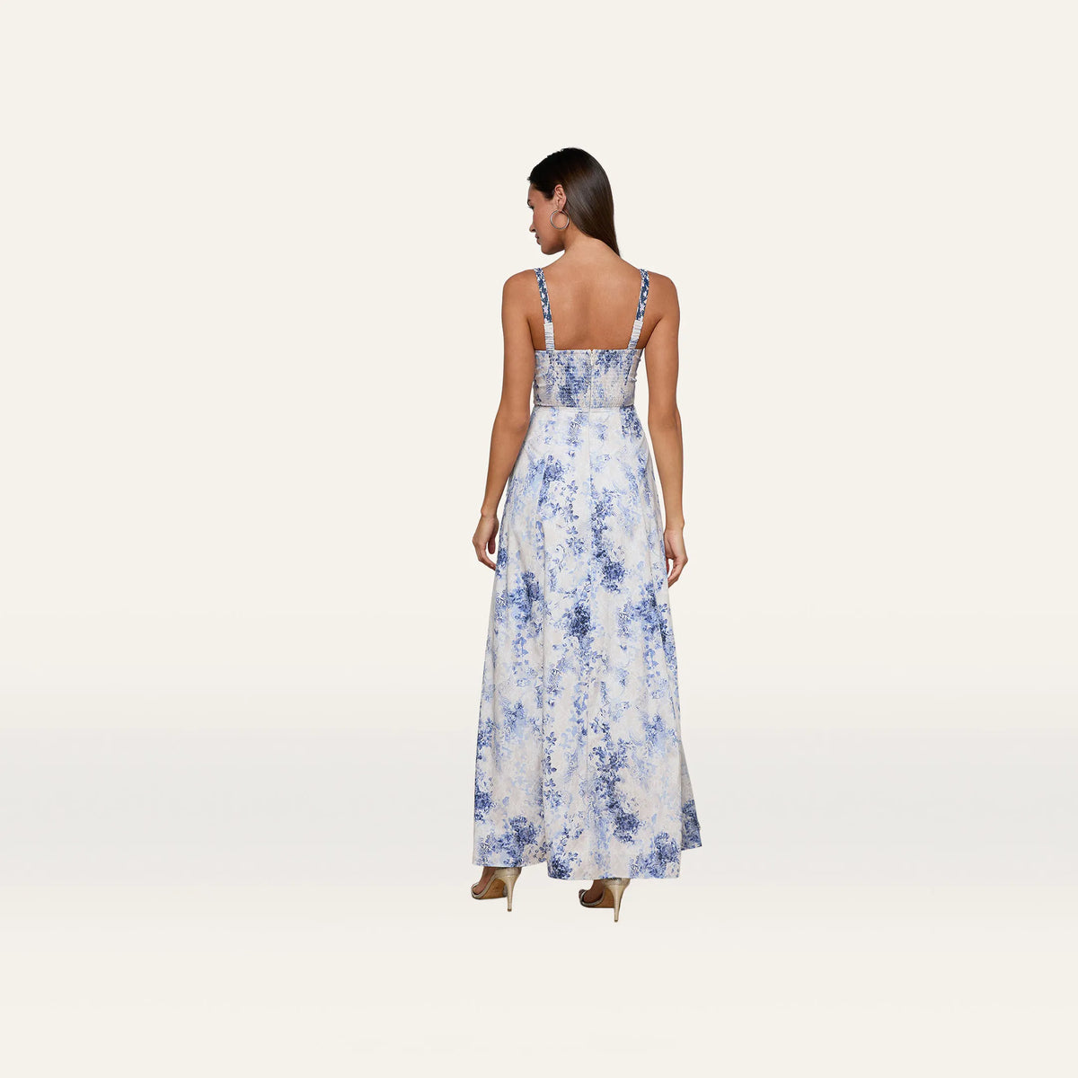 Ivory/Blue Watercolor Lace Paisley