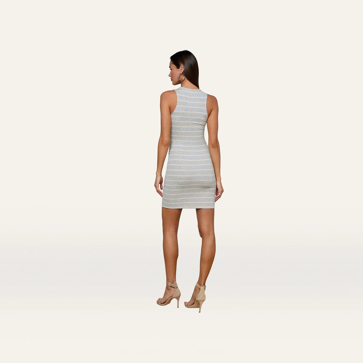 Heather Grey/Oat Stripe