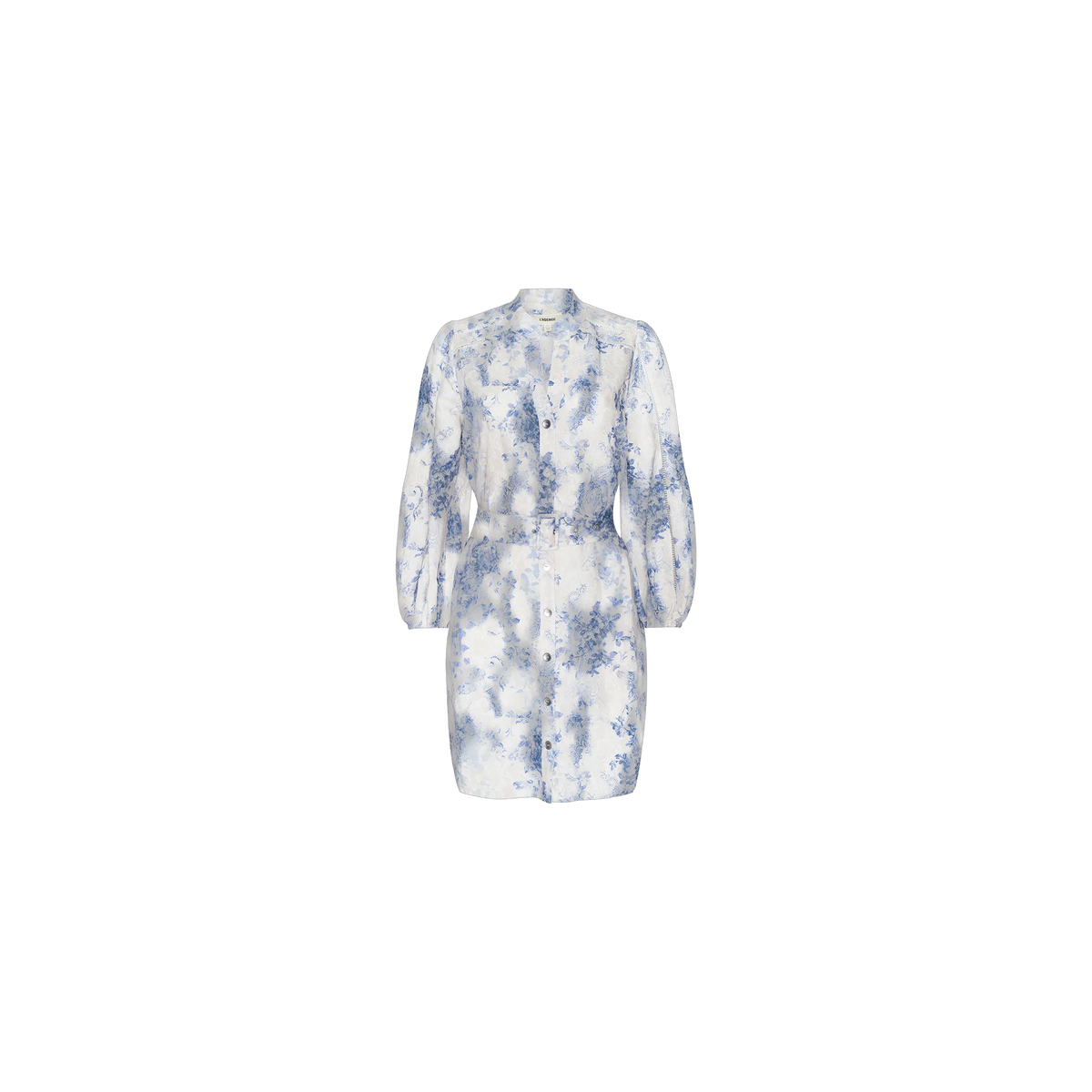 Ivory/Blue Watercolor Lace Paisley