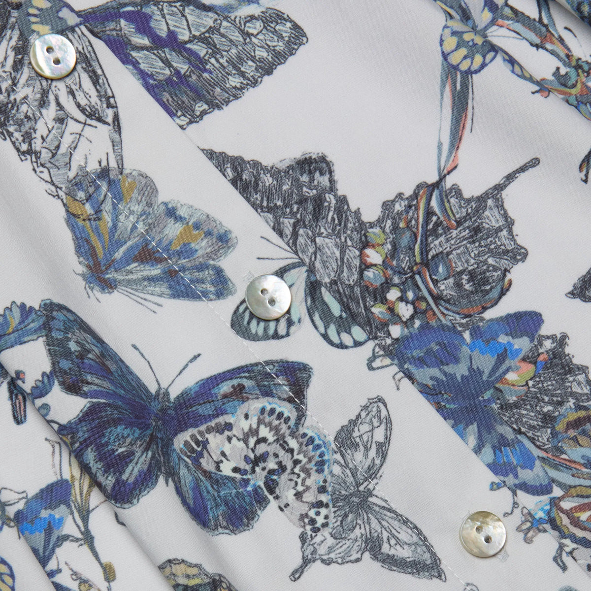 Grey Multi Watercolor Butterfly