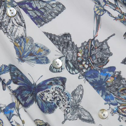 Grey Multi Watercolor Butterfly
