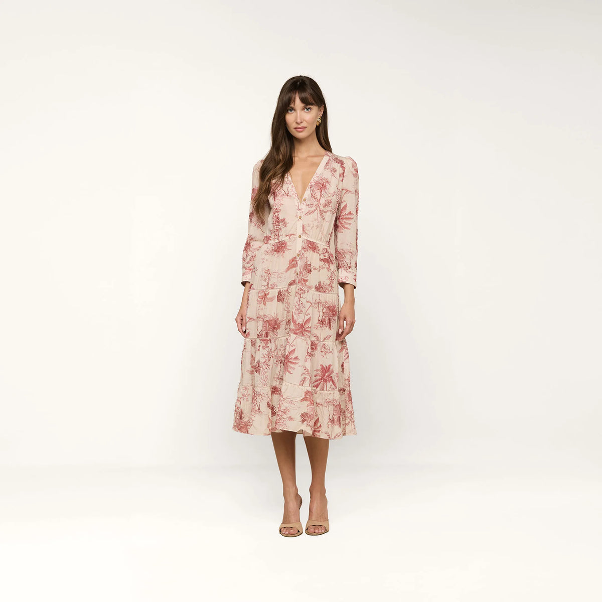 Tan Multi Textured Jungle Toile