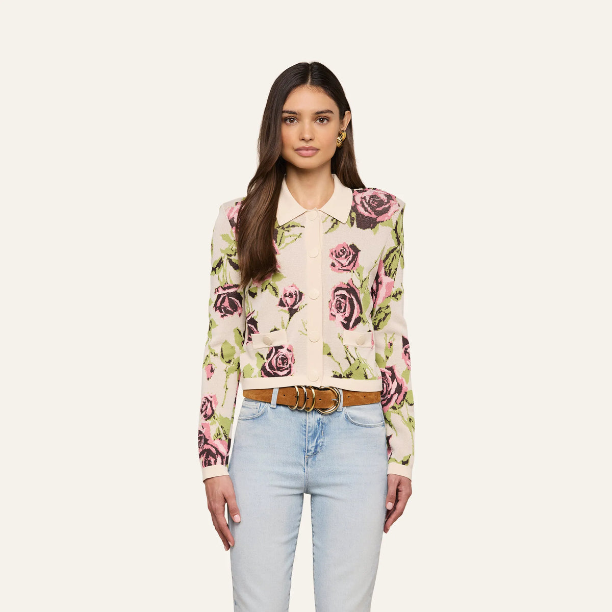 Ecru/Mauve Romantic Rose